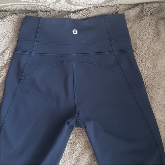Lululemon Sz 4 Groove Pant Flare *Full-On Luon (super thick) True Navy (hemmed) - Picture 14 of 16